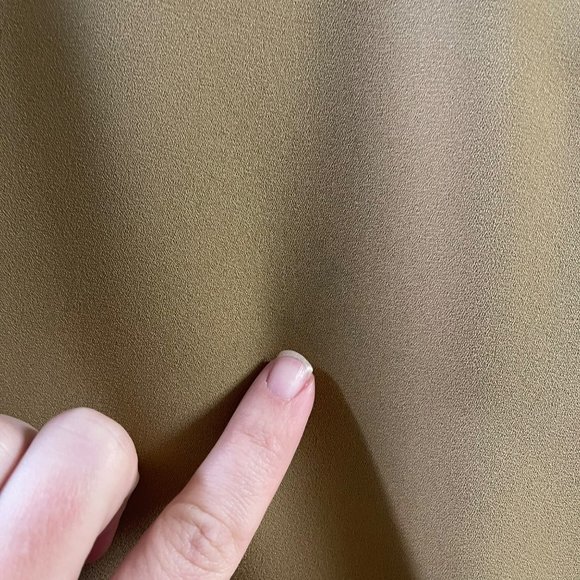 LYSSE New York Windsor Camel Mixed Media Chiffon Overlay Tunic Top Women Size L - Picture 6 of 16